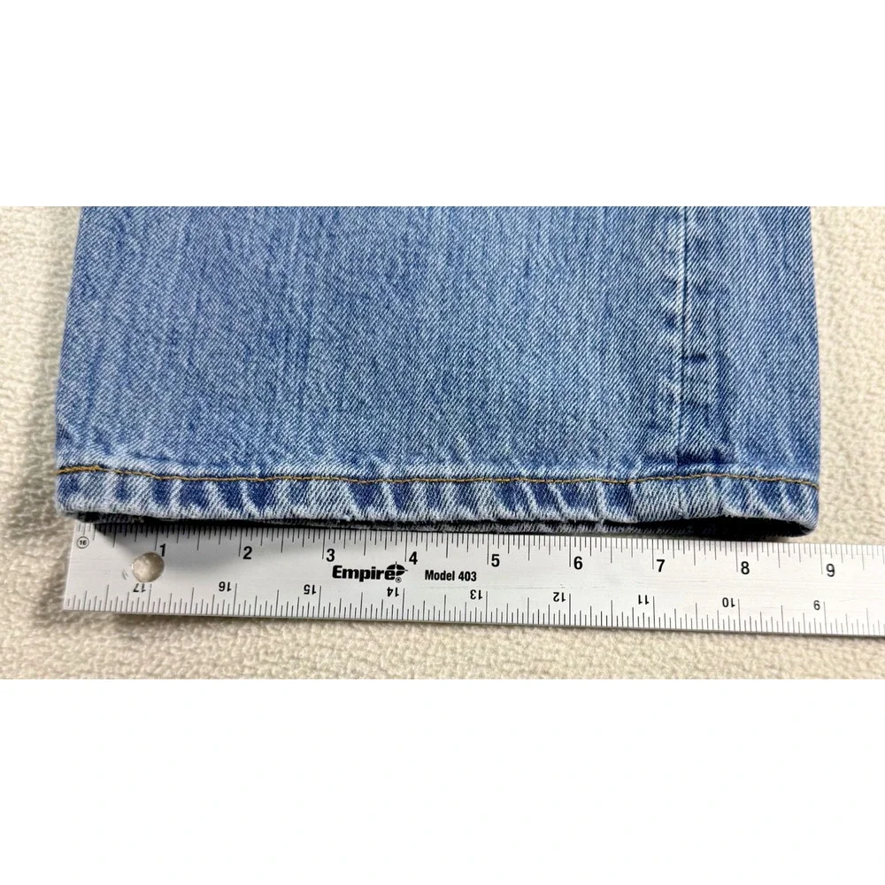 Levis 501 Jeans Mens 40x32 Blue Button Fly Straight Leg Denim Regular Haiti